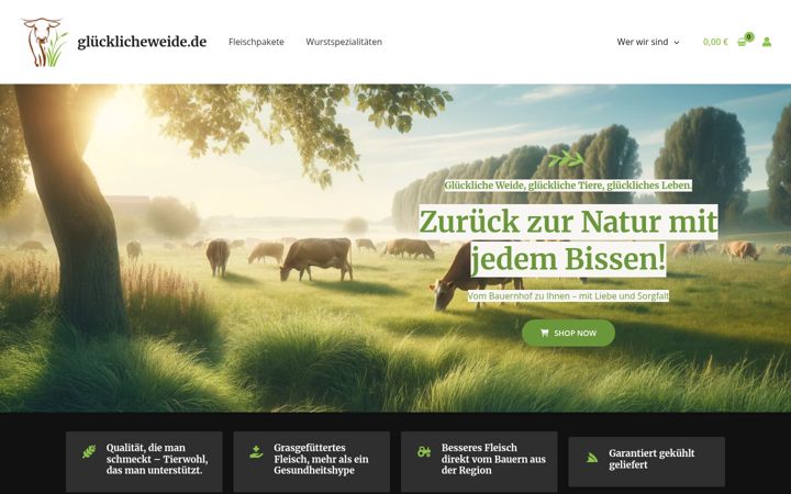 Zrzut ekranu gluecklicheweide.de