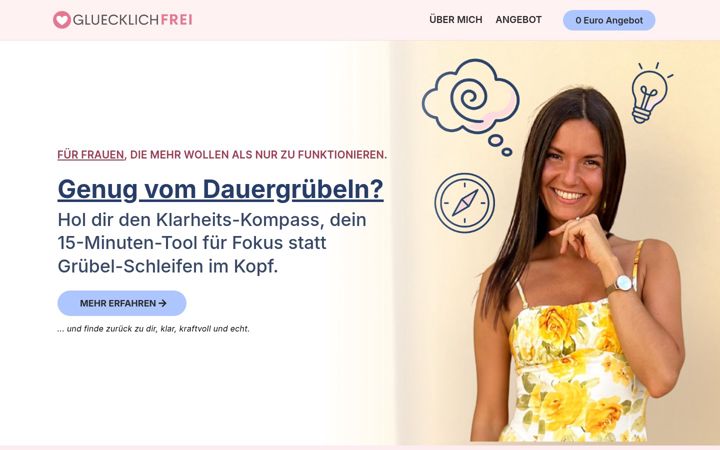 Screenshot of gluecklichfrei.com