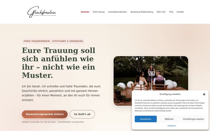 Screenshot of gluecksfraeulein.de