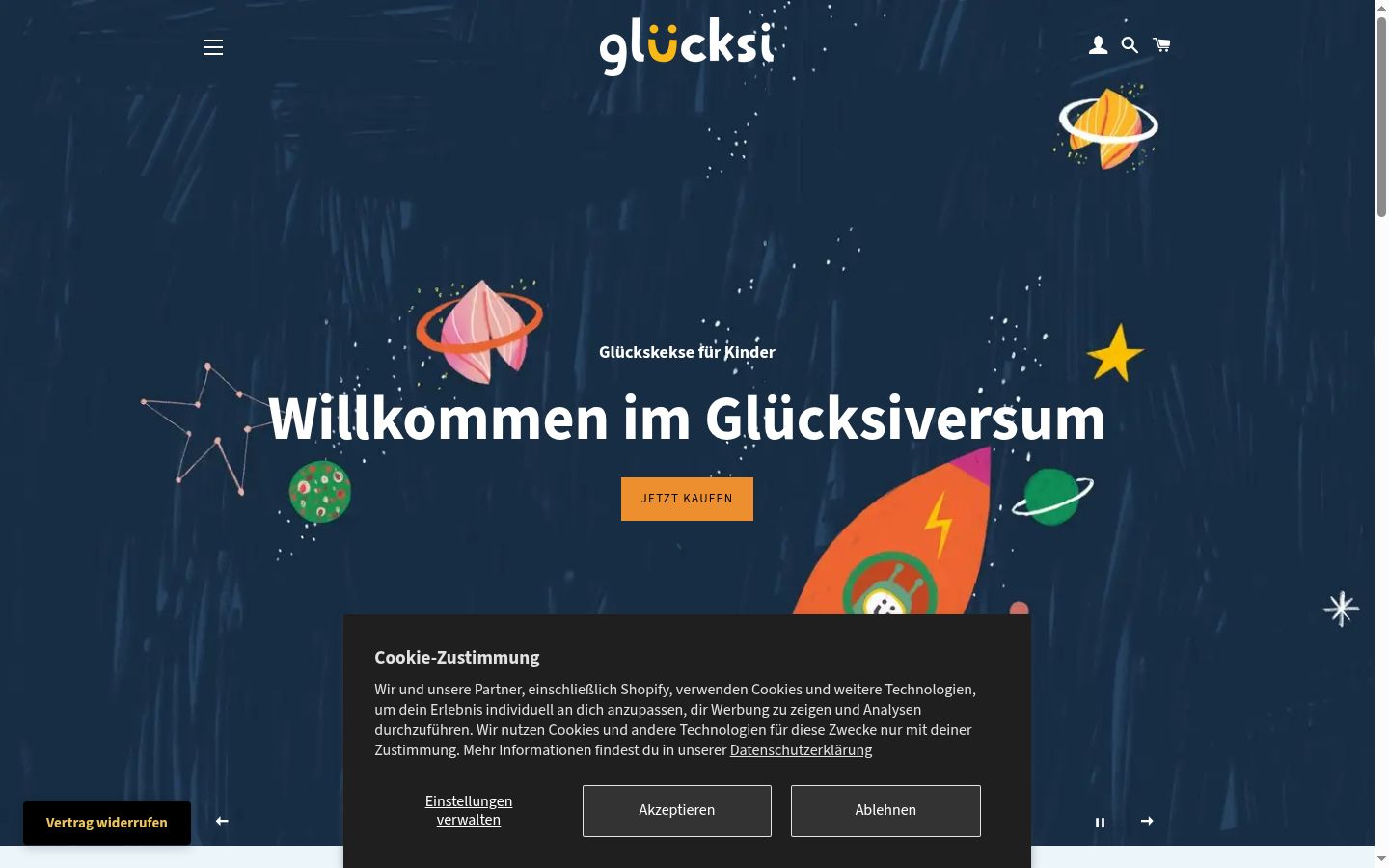 Zrzut ekranu banera zgody wyświetlanego przed jakąkolwiek interakcją
