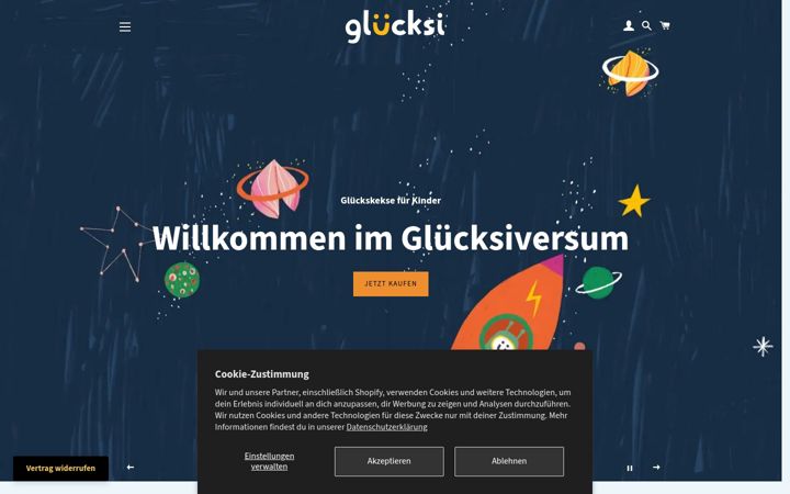Screenshot of gluecksi.com