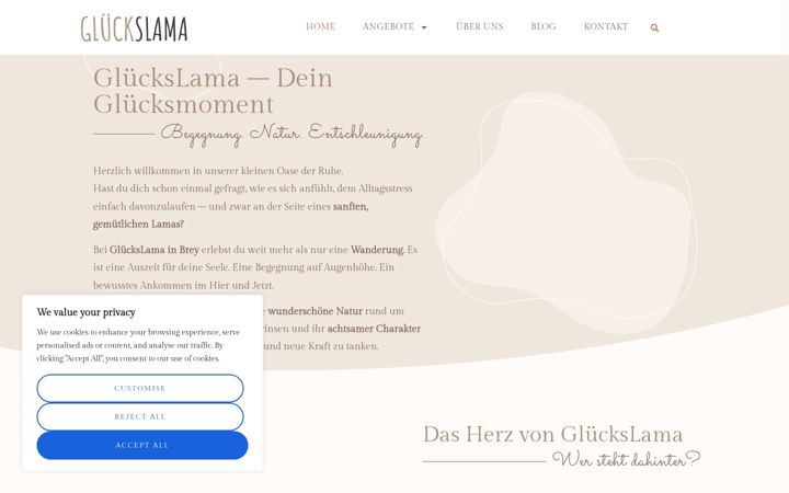 Screenshot of glueckslama.de