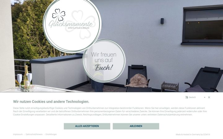 Screenshot of gluecksmomente-eifel.de
