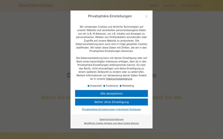 Screenshot of gluecksnotizen.de