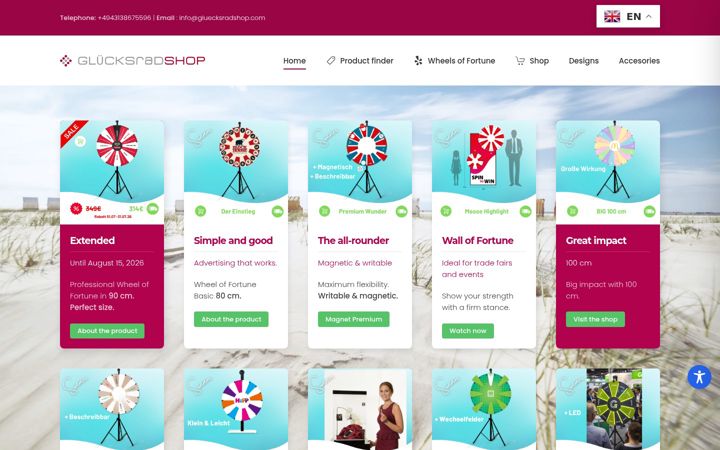 Screenshot of gluecksradshop.com