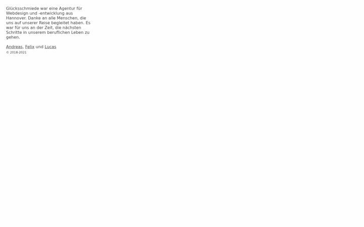 Screenshot of gluecksschmiede.io