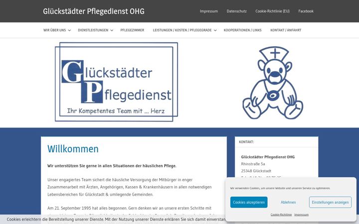 Screenshot of glueckstaedter-pflegedienst.de