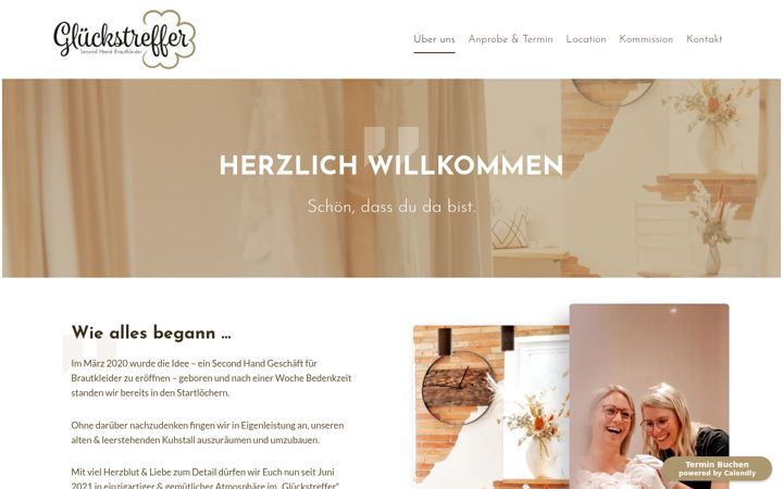 Screenshot of glueckstreffer-brautkleider.de