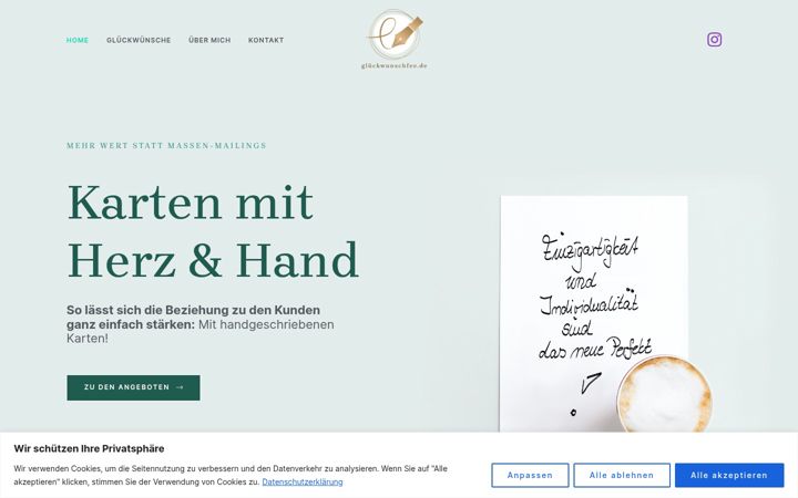 Screenshot of glueckwunschfee.de