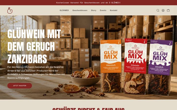 Screenshot of gluehweinwerk.ch