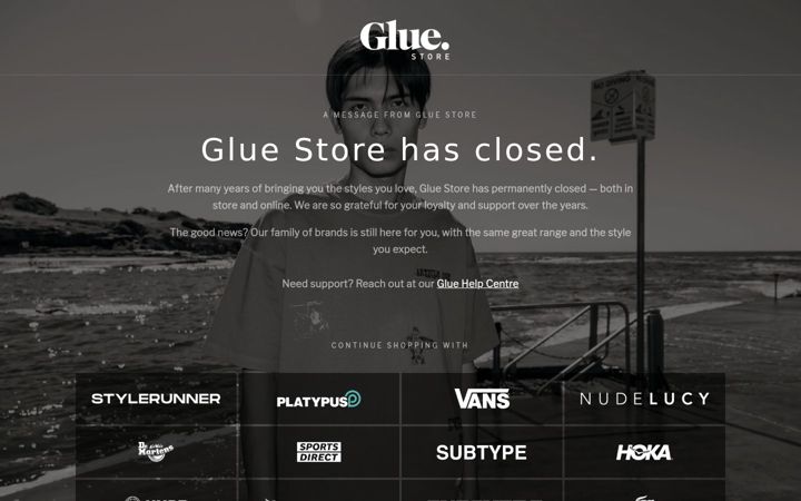 Capture d'écran de gluestore.com.au