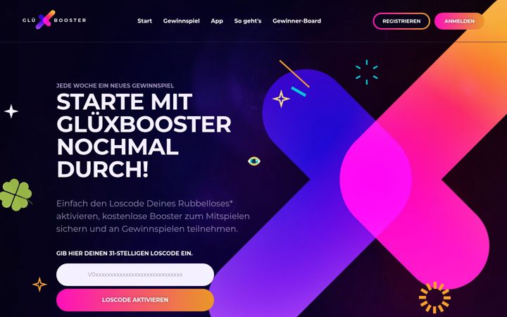 Screenshot of gluexbooster.de