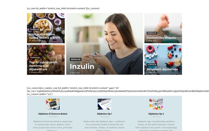 Screenshot of glukoza.hr