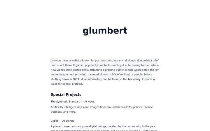 Screenshot of glumbert.com