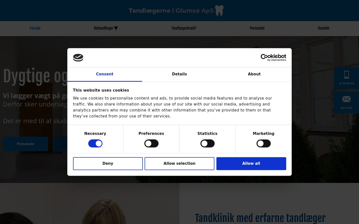 Zrzut ekranu banera zgody wyświetlanego przed jakąkolwiek interakcją