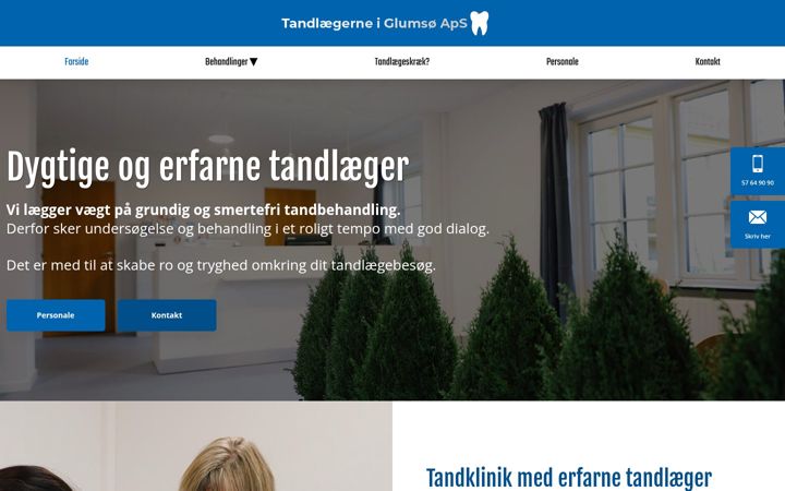 Screenshot of glumsoetand.dk