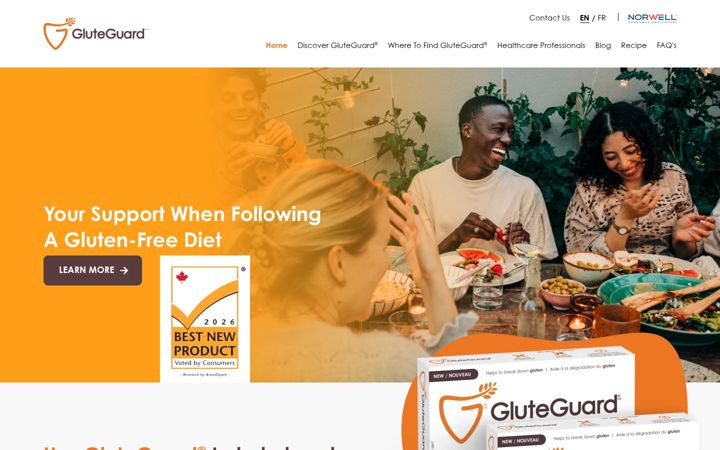 Screenshot of gluteguard.ca