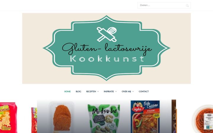 Screenshot of gluten-lactosevrijekookkunst.nl