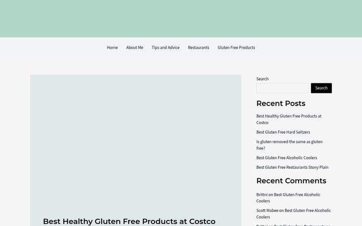 Screenshot of glutenfree123.com