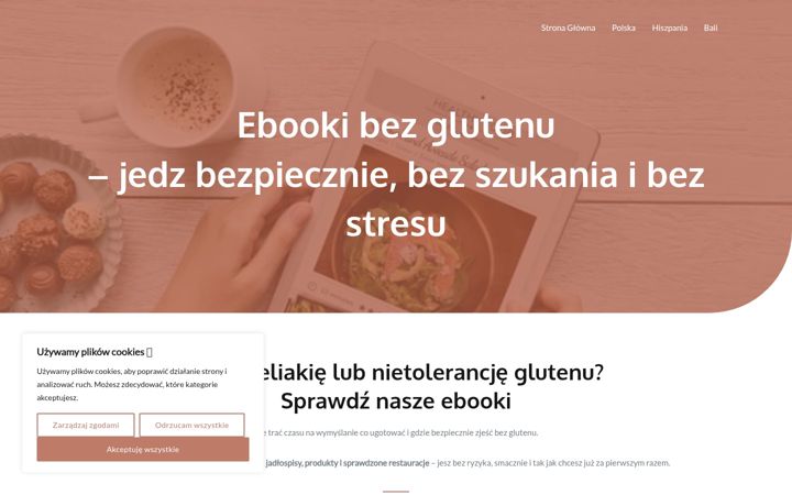 Screenshot of glutenfreeebook.com