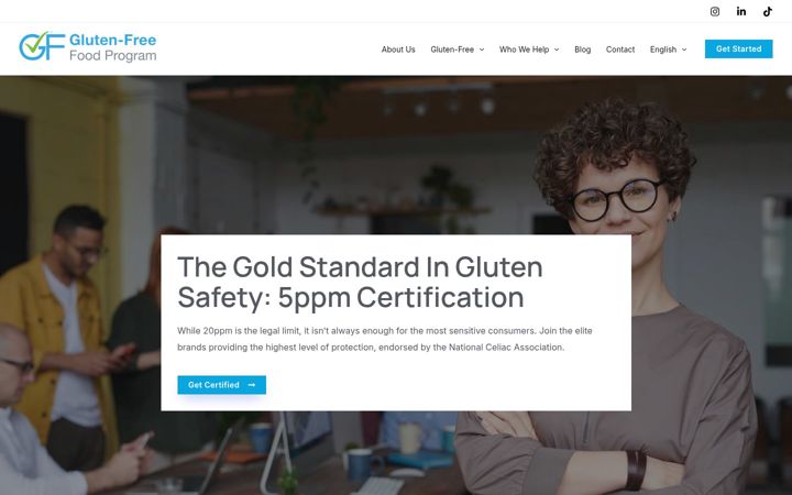 Screenshot of glutenfreefoodprogram.com