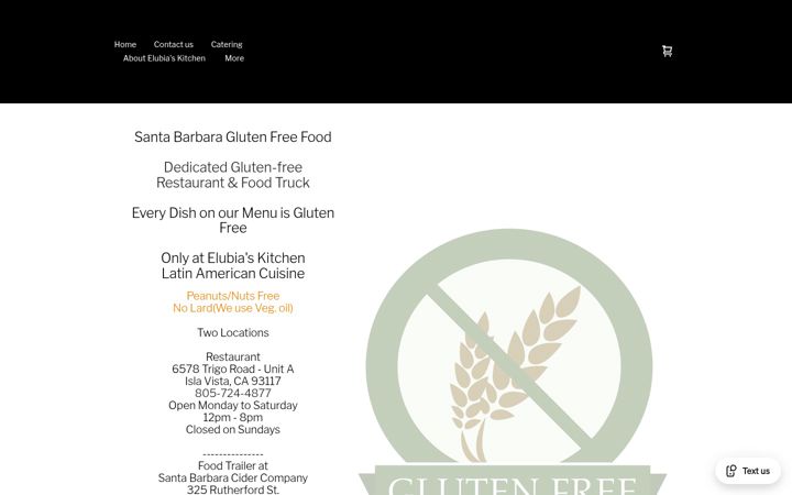 Snimka zaslona za glutenfreefoodsantabarbara.com