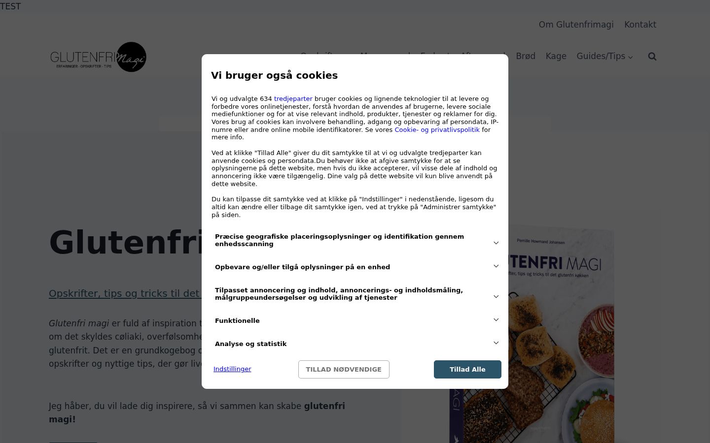 Screenshot van de toestemmingsbanner zoals getoond vóór enige interactie