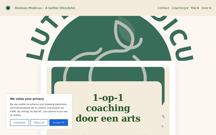 Screenshot of gluteusmedicus.nl