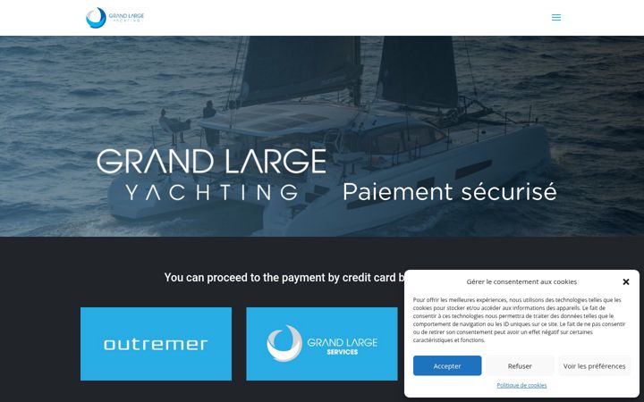 Screenshot of glyachting-payment.com