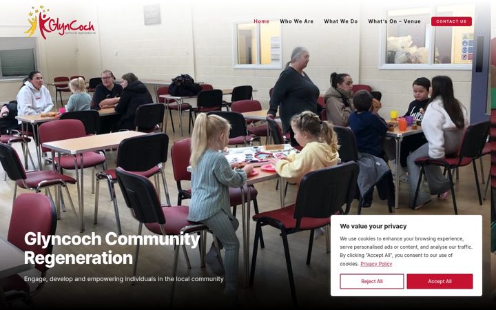 Screenshot of glyncoch.org.uk