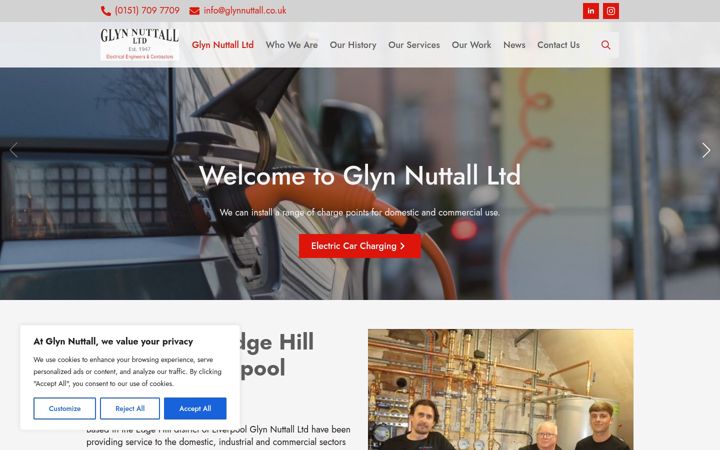 Screenshot of glynnuttall.co.uk