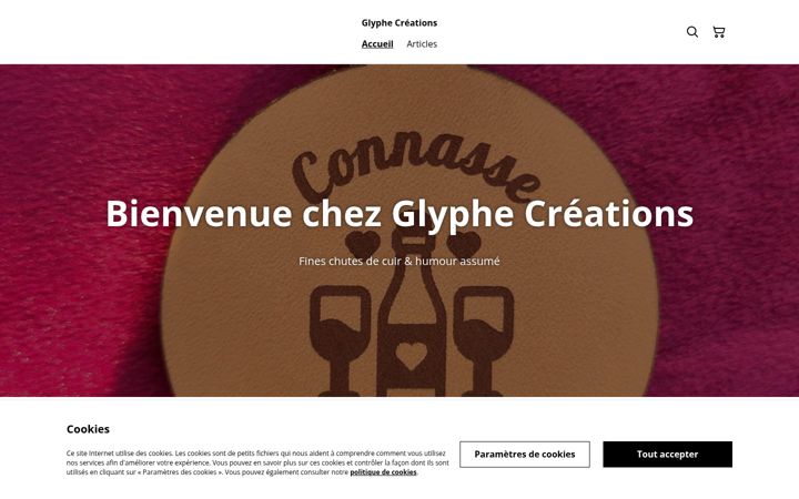 Screenshot of glyphe-creations.com