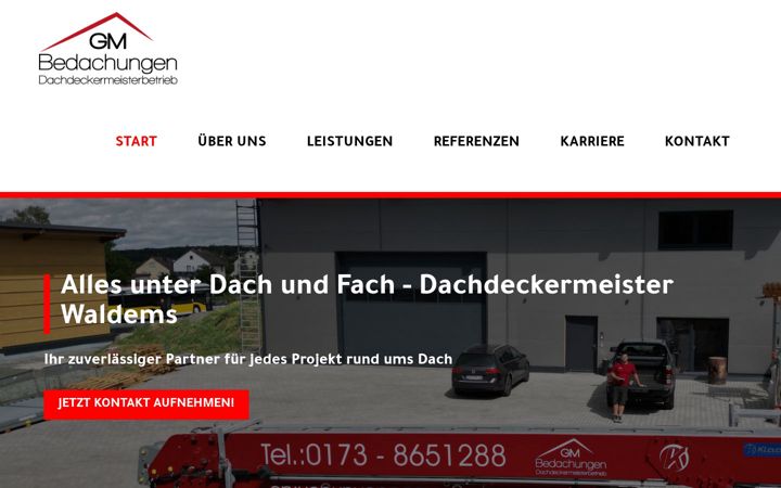 Screenshot of gm-bedachungen.de