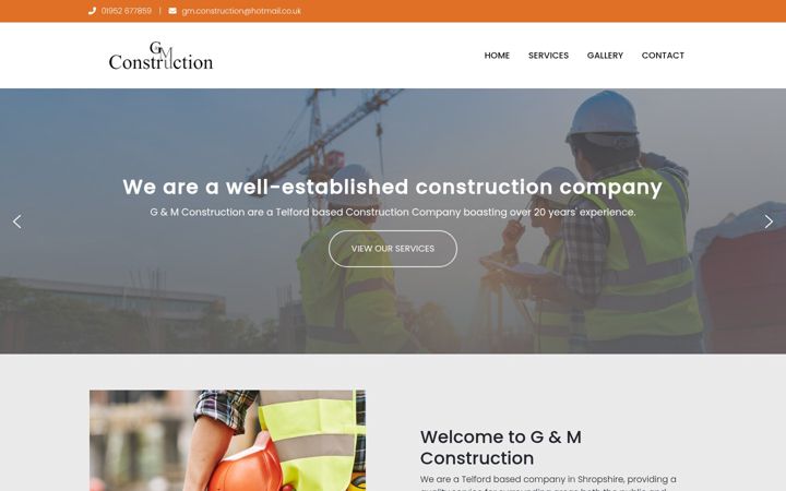 Screenshot of gm-construction.uk
