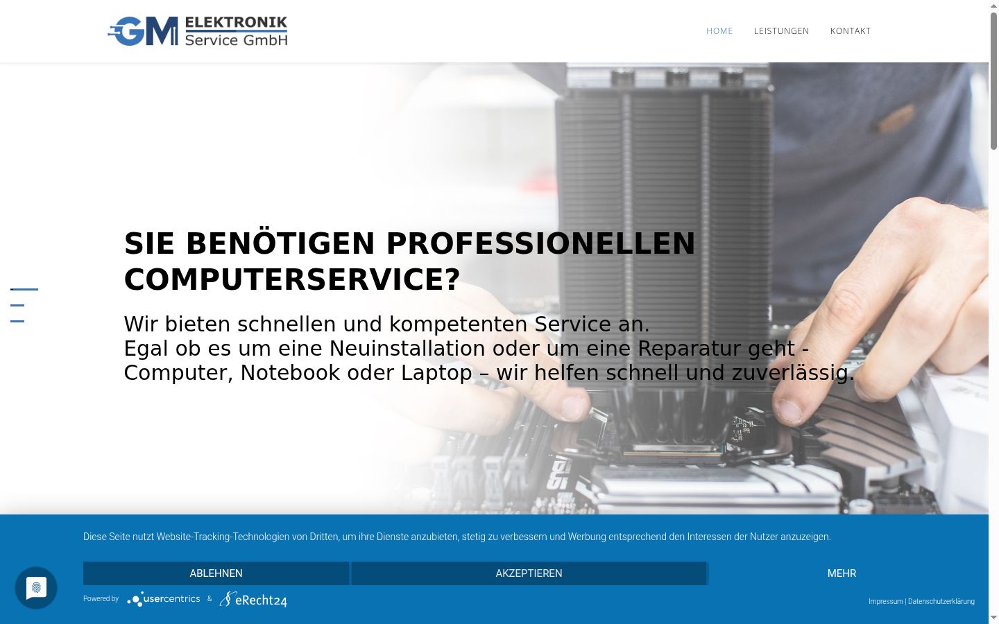 Screenshot van de toestemmingsbanner zoals getoond vóór enige interactie