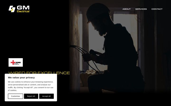 Screenshot of gm-electricalservices.co.uk