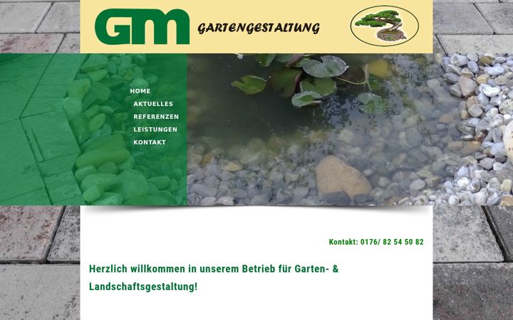 Screenshot of gm-gartengestaltung.de