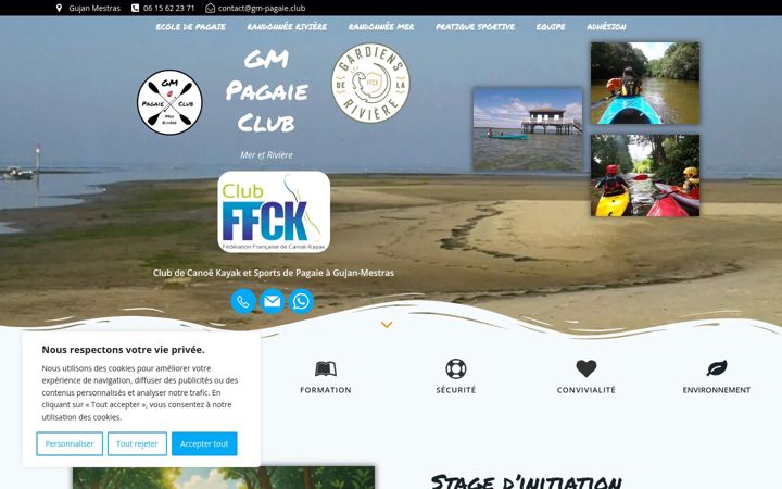 Screenshot of gm-pagaie.club