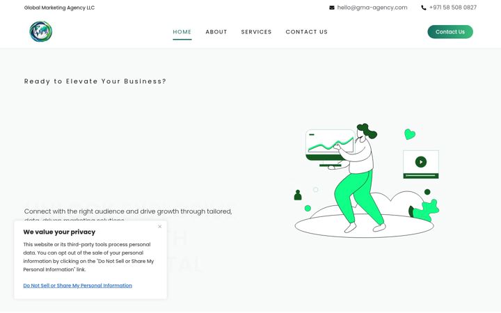Screenshot of gma-agency.com