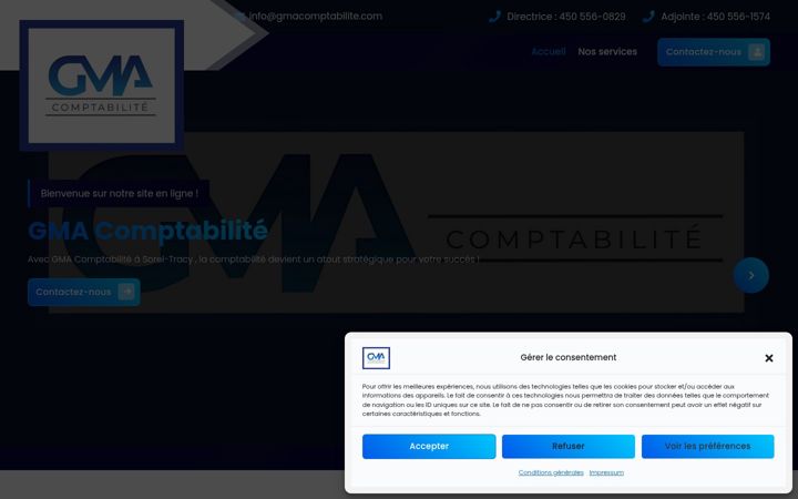 Screenshot of gmacomptabilite.com