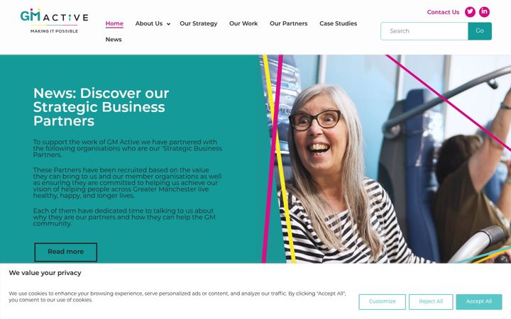 Screenshot of gmactive.co.uk