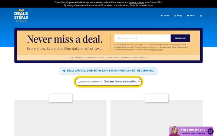 Screenshot of gmadeals.com