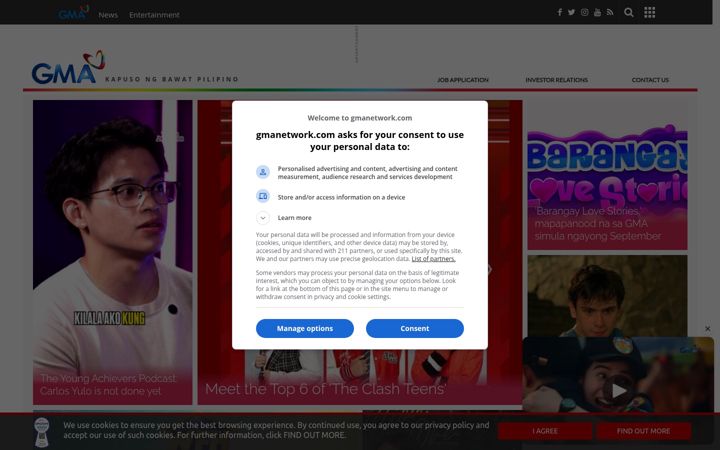 Screenshot of gmanetwork.com