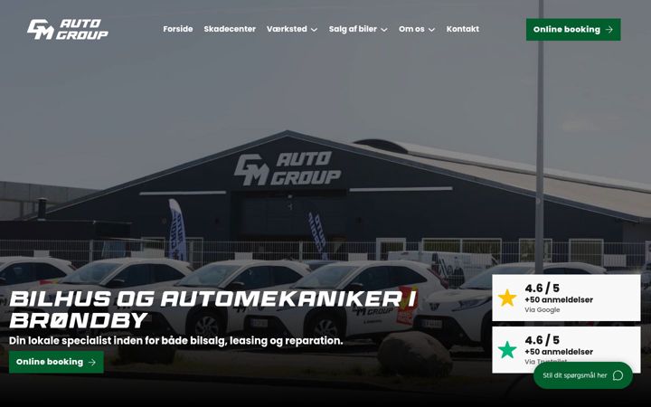 Screenshot of gmautoteknik.dk