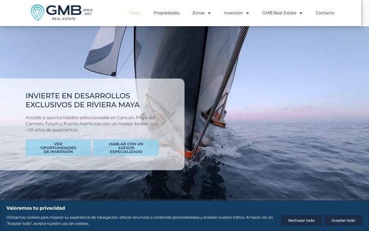 Screenshot of gmb.com.mx