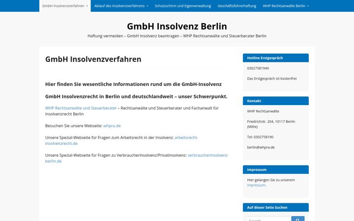 Screenshot of gmbh-insolvenz-berlin.de
