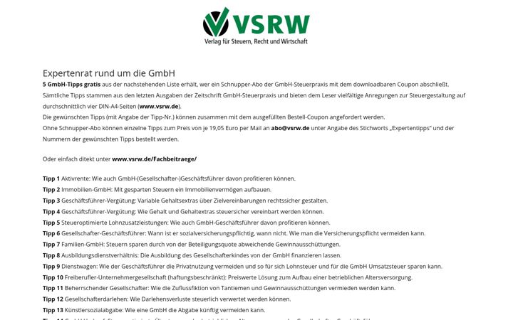 Screenshot of gmbh-steuerpraxis.de