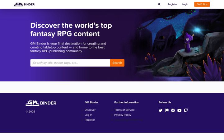Screenshot of gmbinder.com