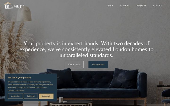 Screenshot of gmbj.co.uk