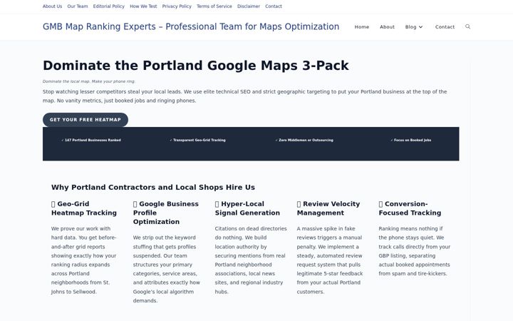 Screenshot of gmbmaprankingexperts.com